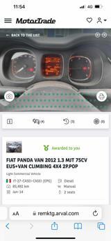 FIAT Panda 1.3 MJT 4x4 Autocarro VAN Targata ET415XS